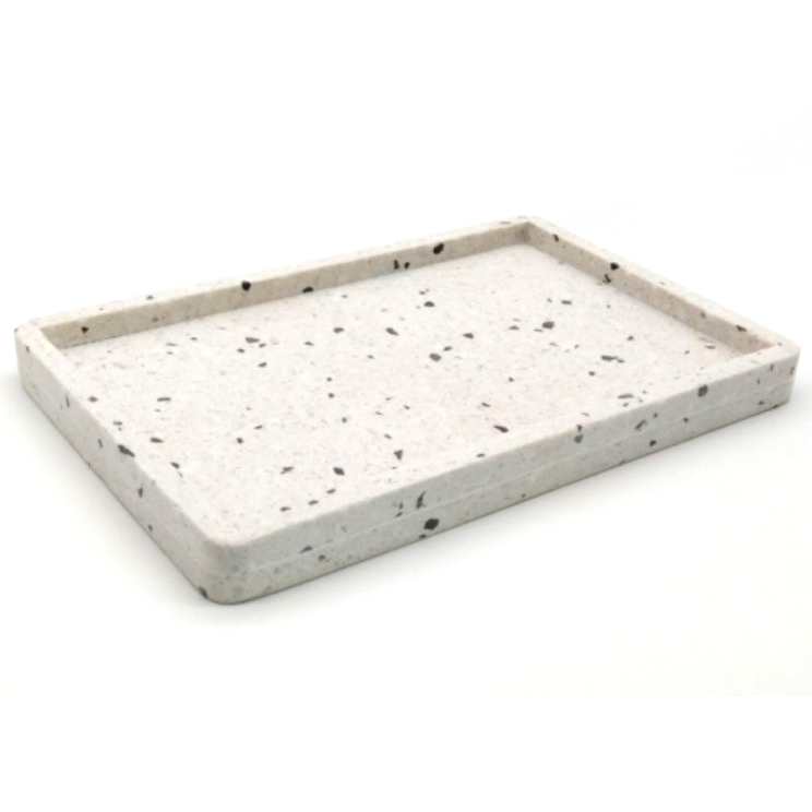 Serving Tray Terrazzo Square Beige Color