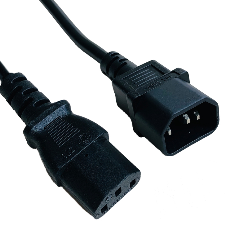 Computer cable extension C13 connector & C14 plug