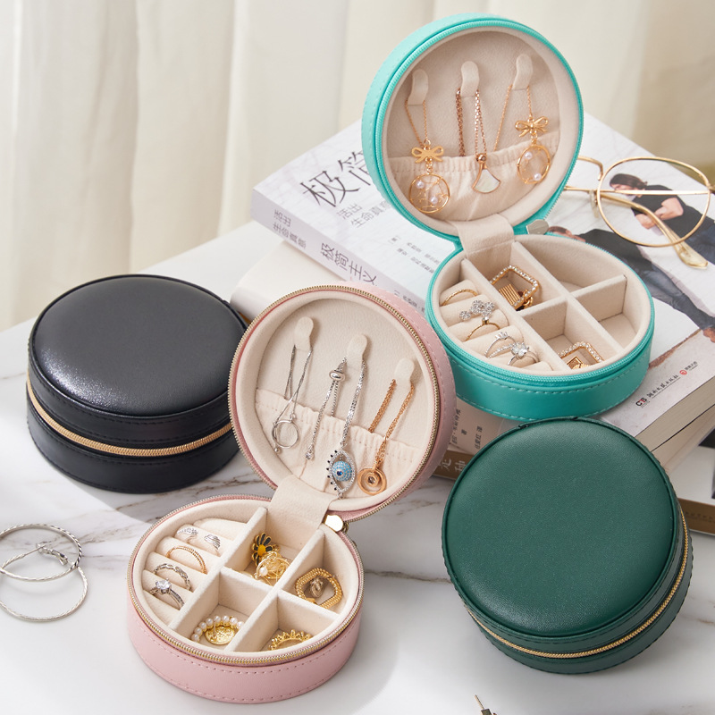 Jewelry storage box Color Macaron jewelry box Ring earring necklace set Jewelry box