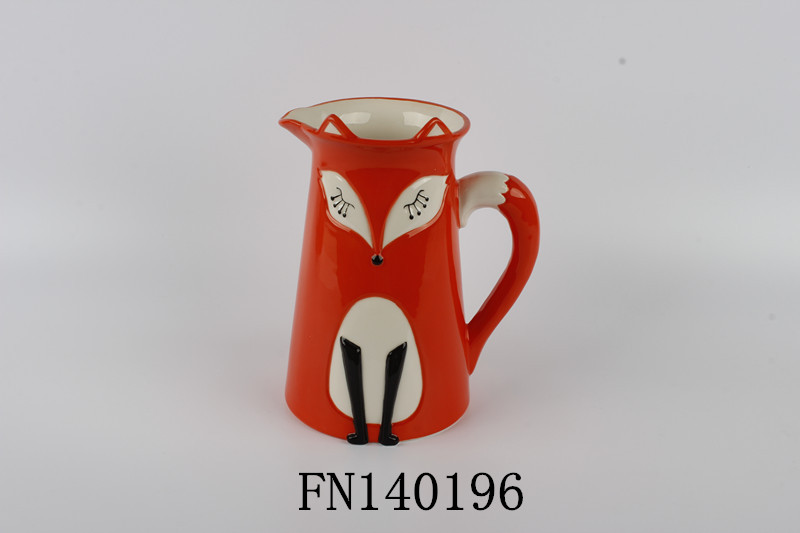 Ceramic fox milk jug