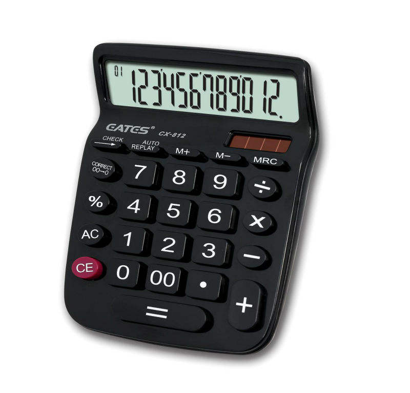 Big LCD Solar Calculator Check Correct Calculator 12 Digits