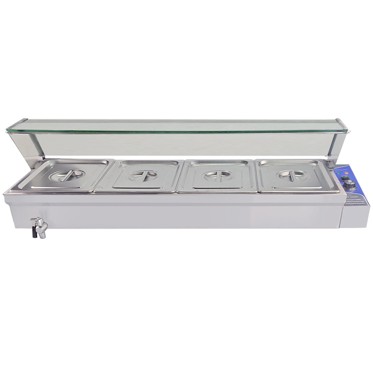 4 pans stainless steel electric food warmer bain marie