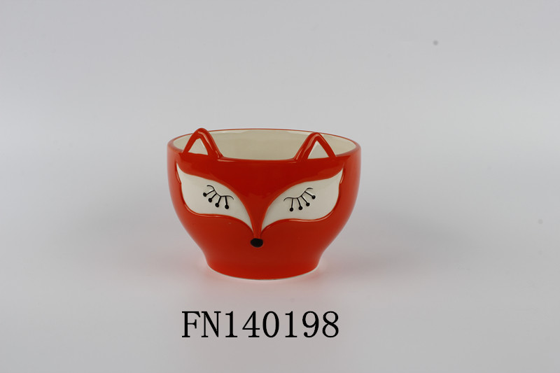 Ceramic fox shaped bowl