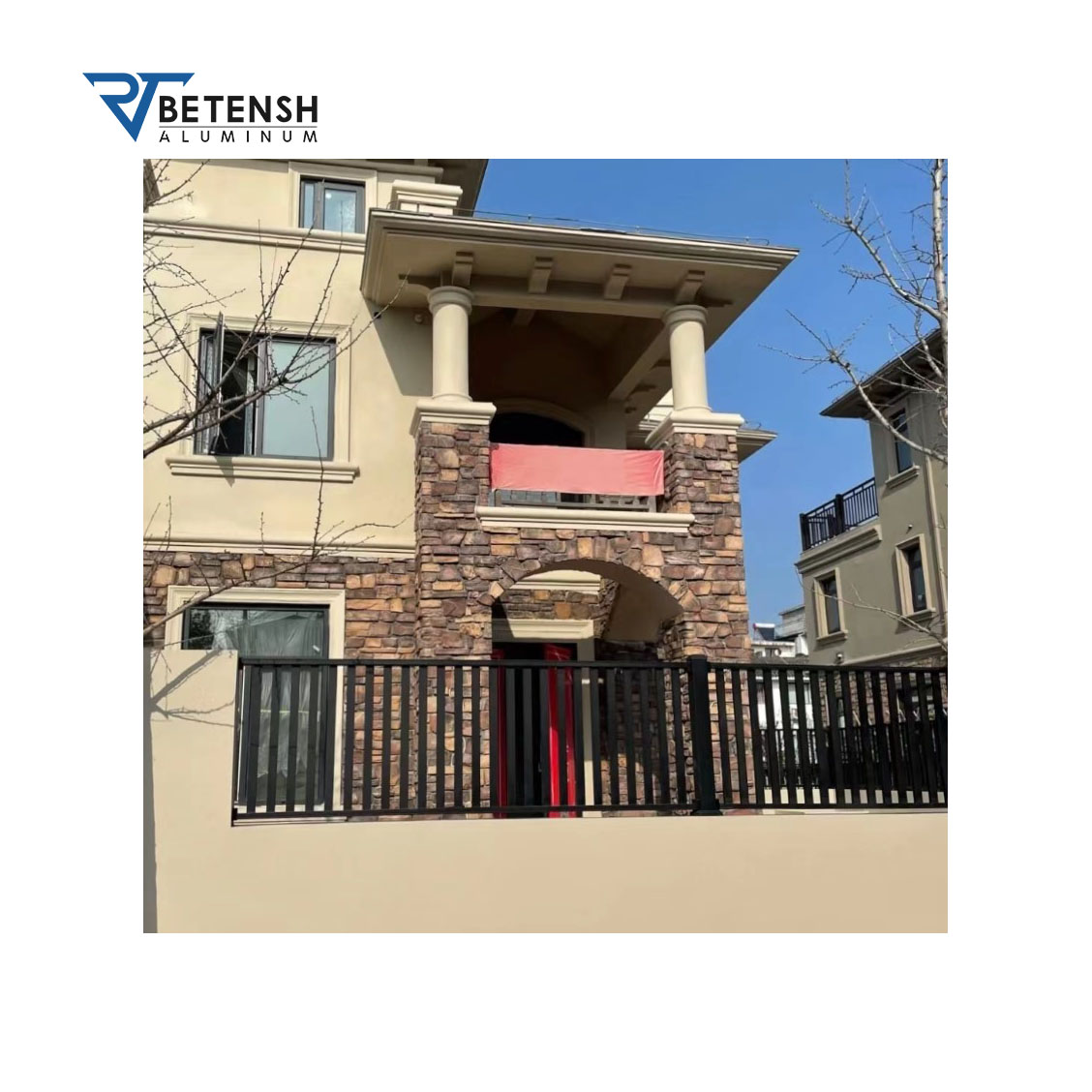 Aluminum Metal Stair Handrail Balcony Balustrade Aluminum Handrail