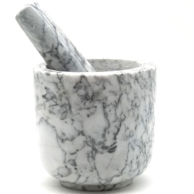 High Quality Marble Stone Mortar And Pestle Crush Garlic Smasher Herb Spice Grinder Pill Crusher