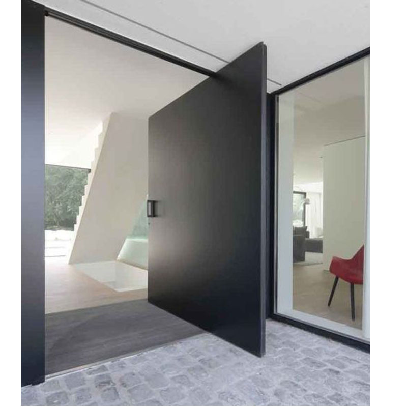 Modern designs pivot front wrought iron door