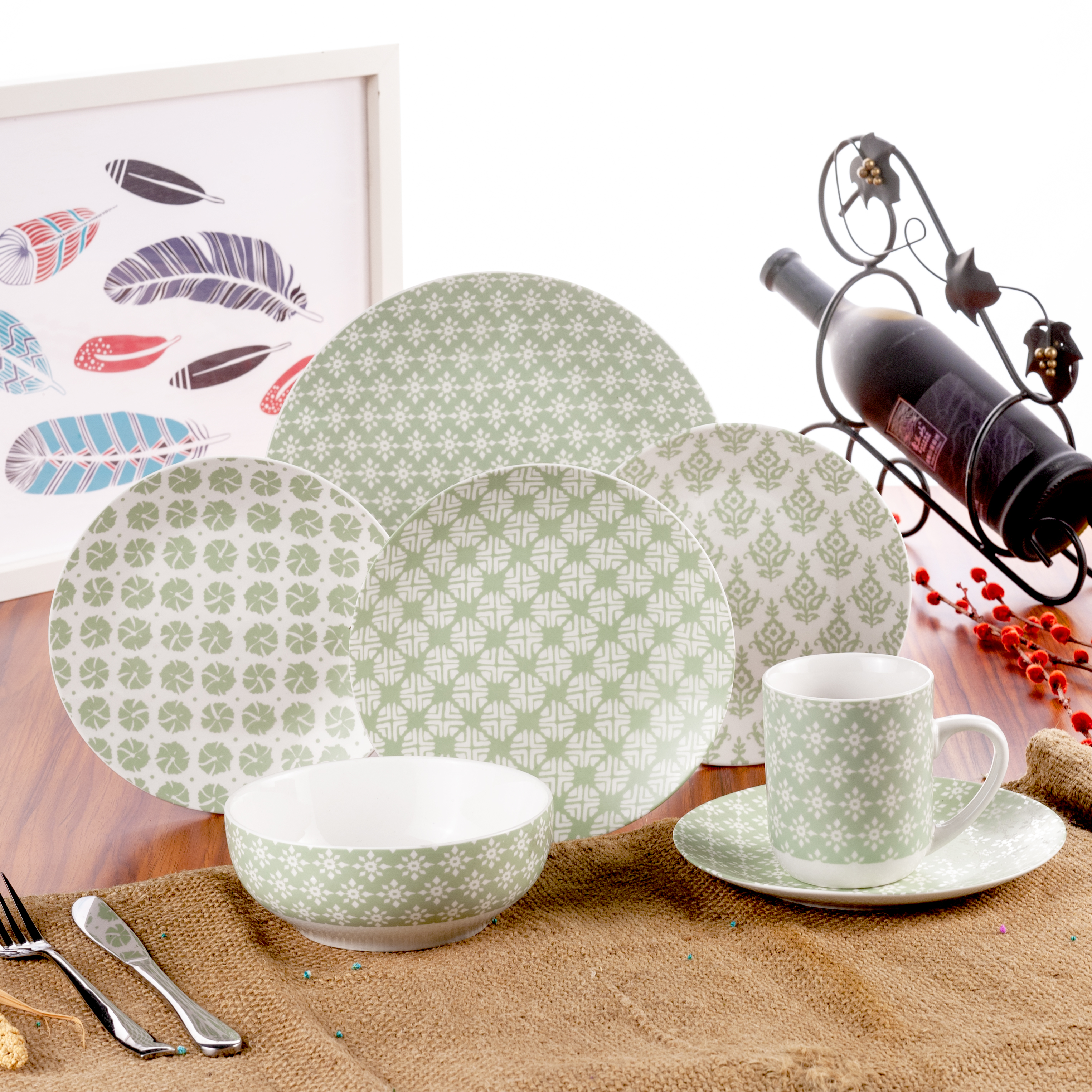 Decal 12pcs and 16pcs dinnerware