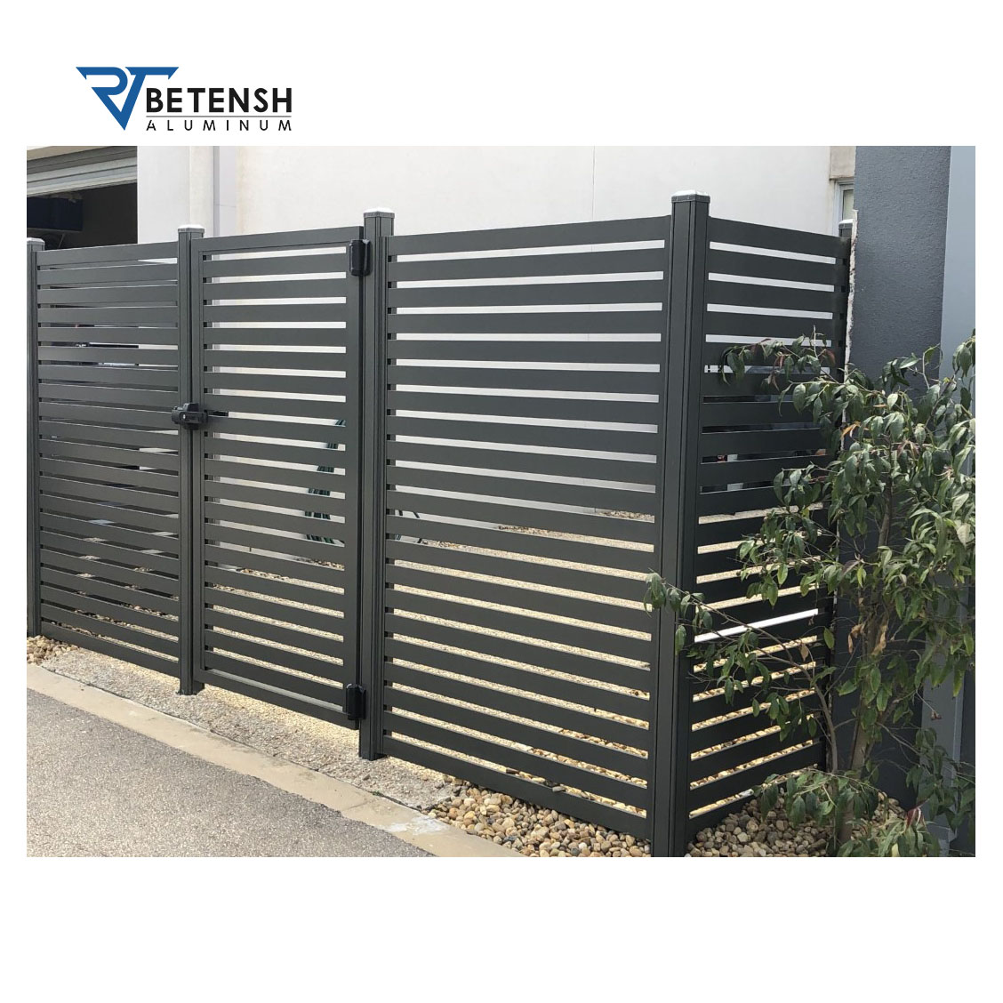 Shandong Simple Design Black Courtyard Electric Driveway Gate