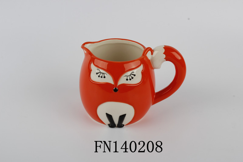 Ceramic fox milk cup
