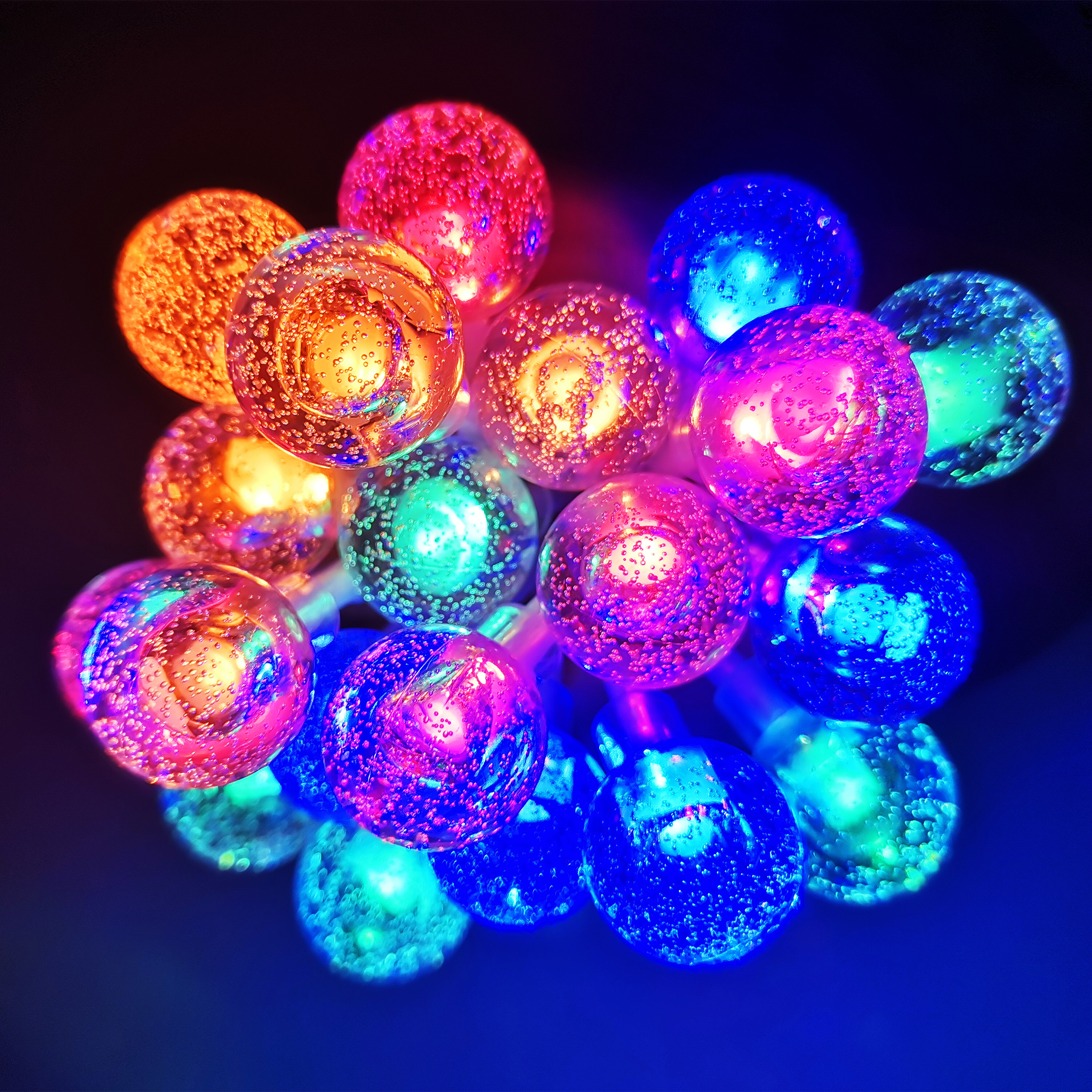 GANGGES SA Solar Garden Lawn Light Bubble Ball LED String Light, Outdoor Light String