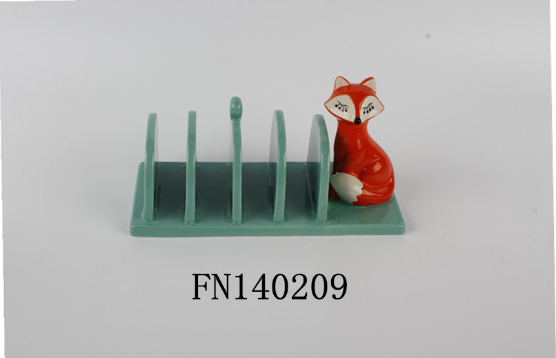 Ceramic fox napkin holder