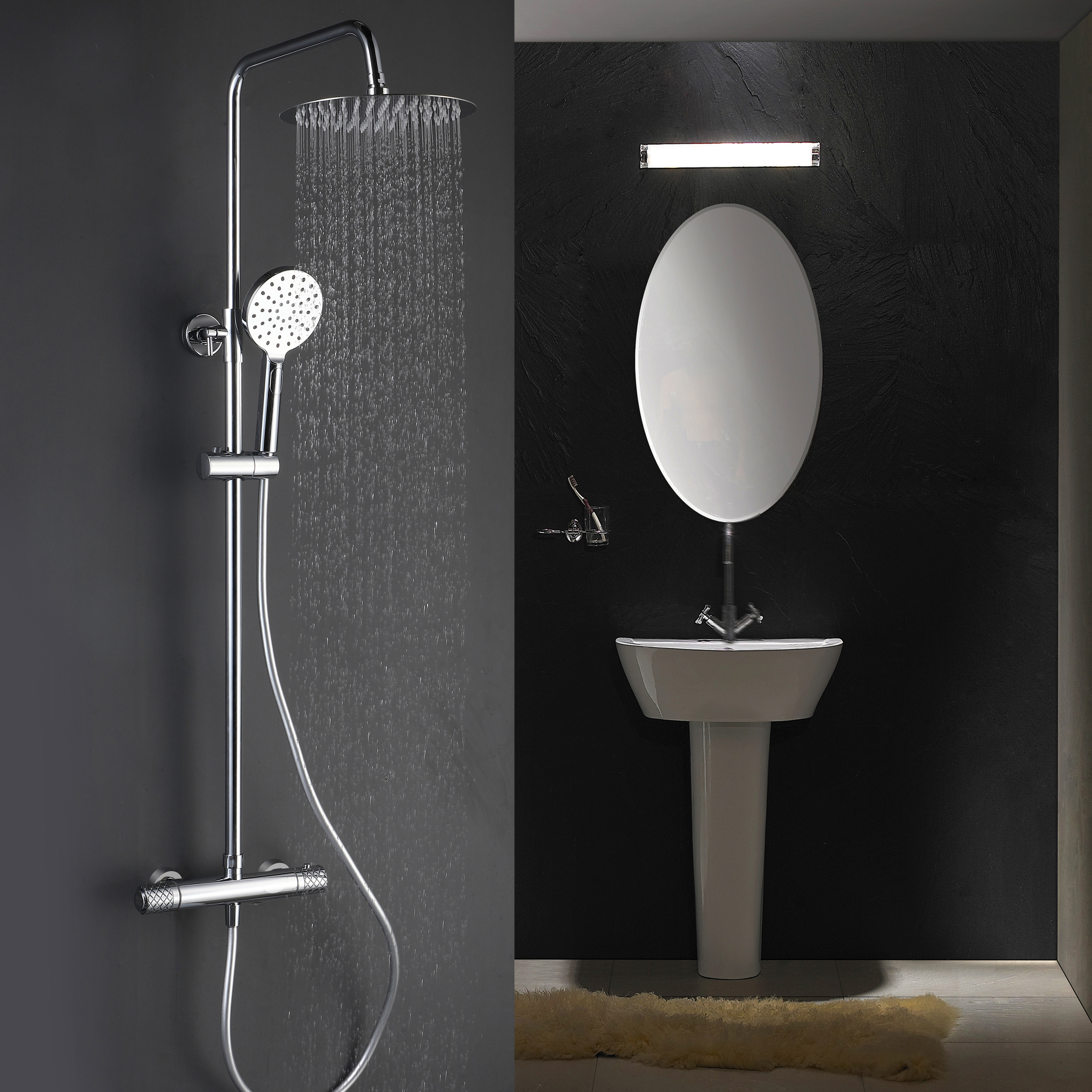 Full anti scalding faucet thermostatic shower set