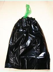 Drawstring garbage bags