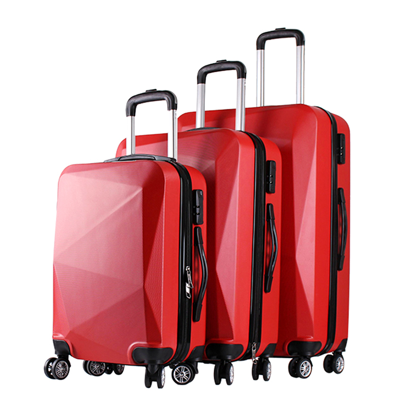 Custom 360 Degree carry-on Trolley ABS Hard Shell Suitcase Sets Traveling Luggage Bags