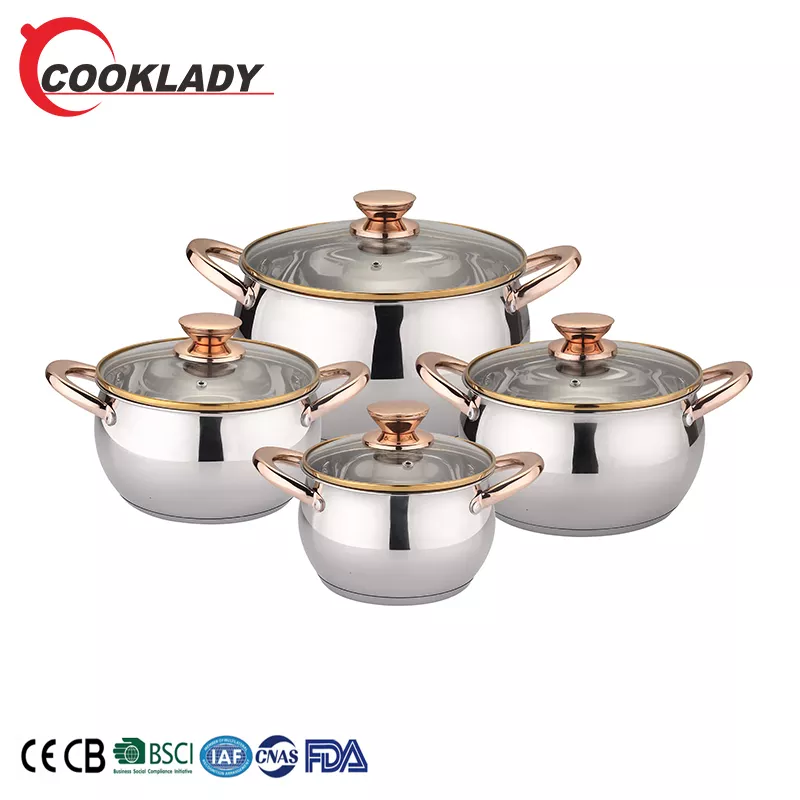 Kitchen Apple Shape Stainless Steel Cook Set Casserole Cookware Set