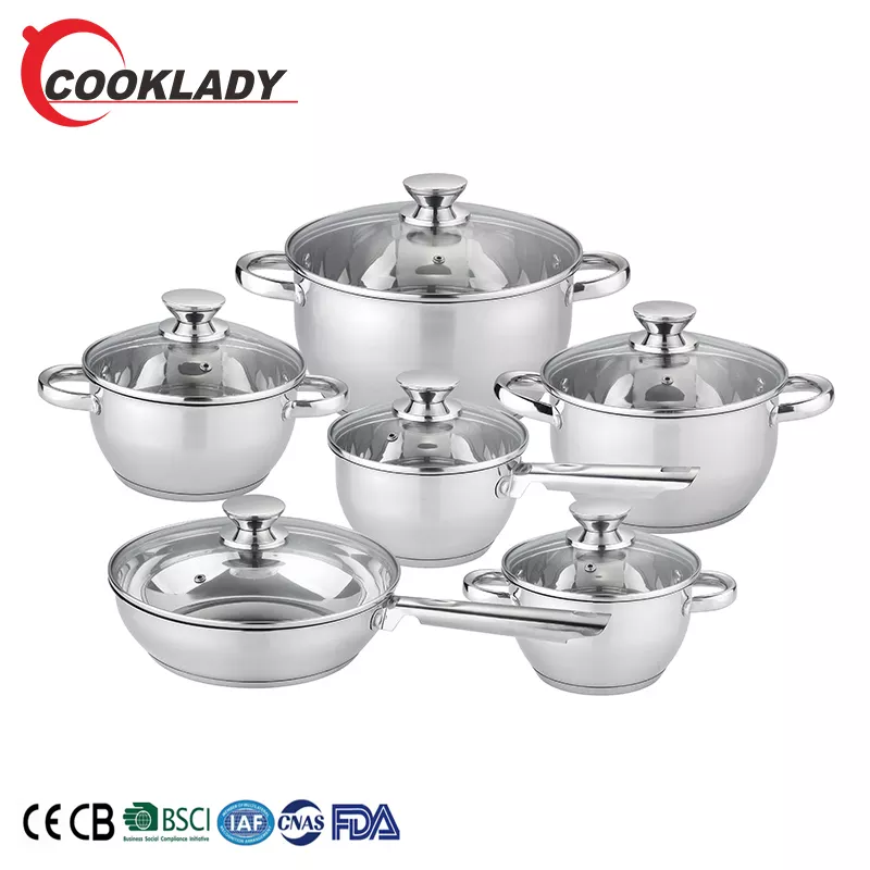 Stainless Steel Cooking Pot Set Well Equipped Kitchen Cookware