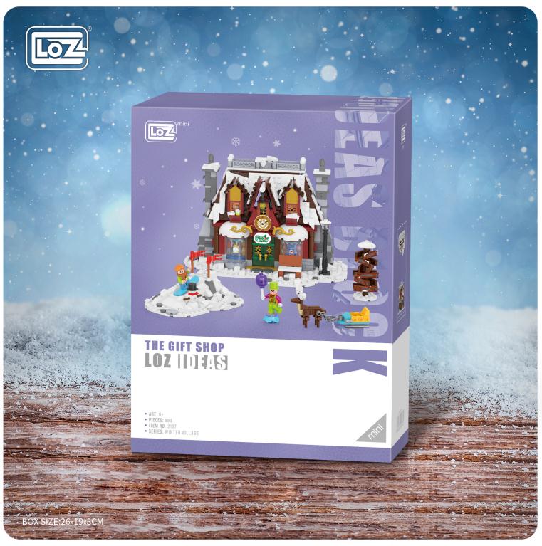 LOZ DIY educational mini building block toys - Santa Claus gift shop