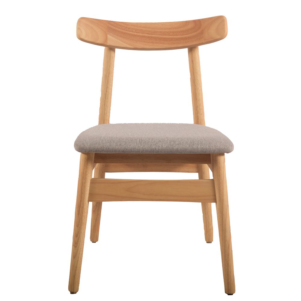 Northern Europe Soft Cushion Natural Color Scandinavian Solid Wood Dining Chair For Sale