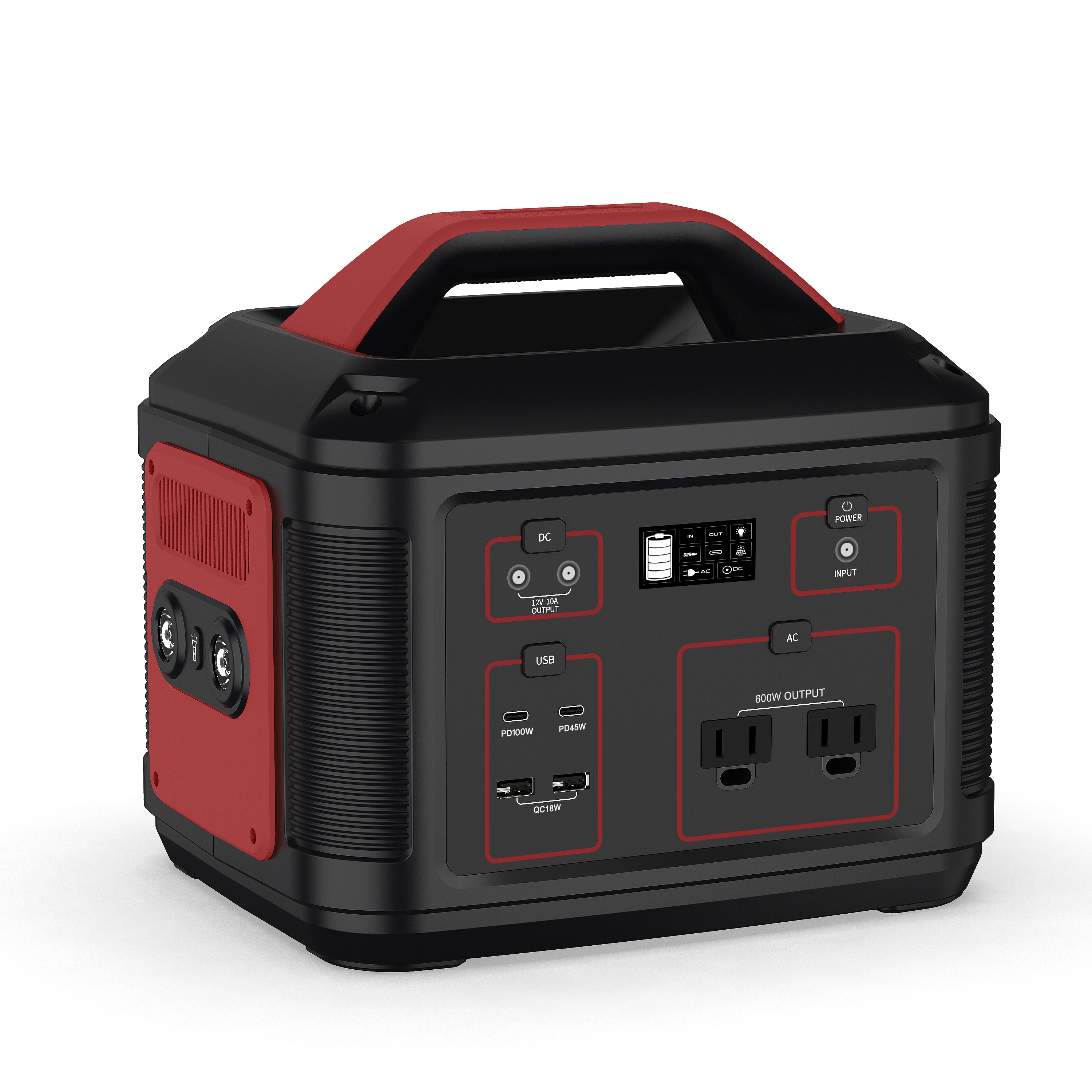 481wh lithium ion battery 500w pure sine wave outdoor portable power station