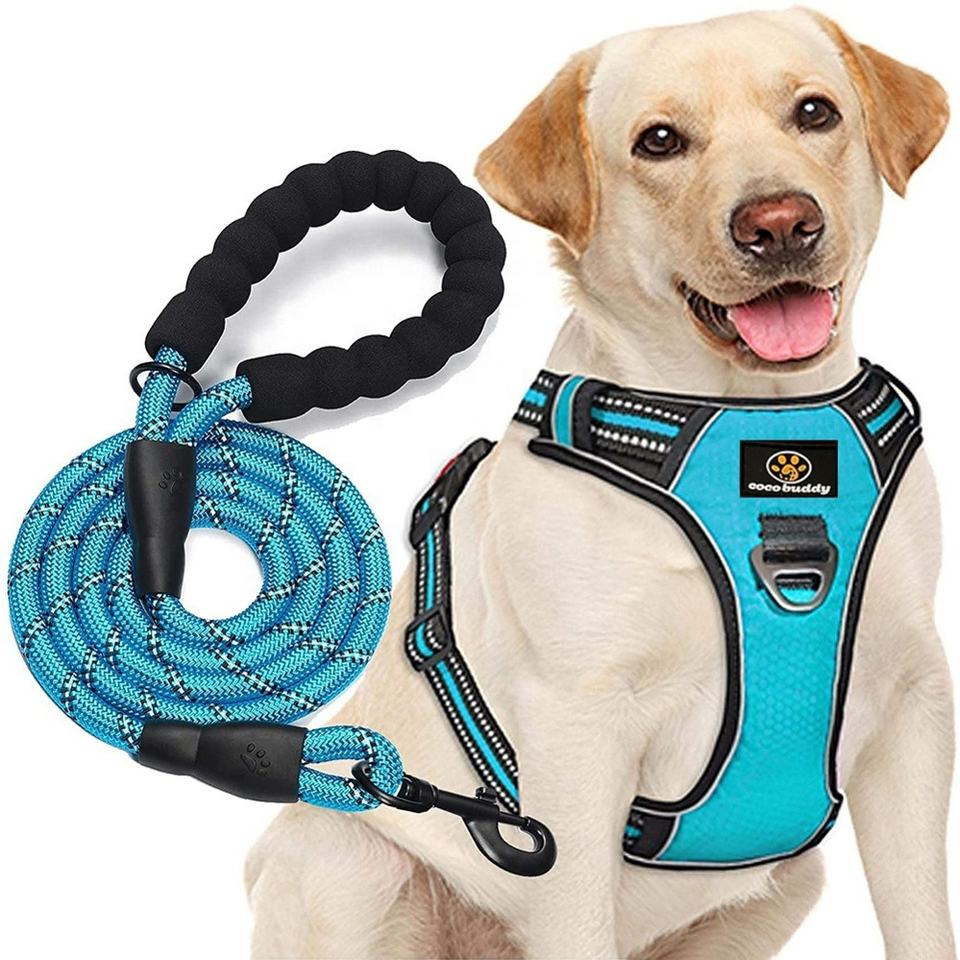 Pet Reflective Oxford Vest Soft Mesh Padded No Pull Dog Harness for Small Medium Large Dogs