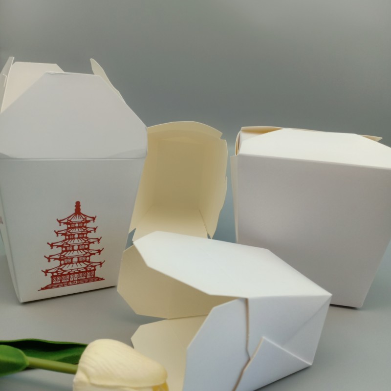8oz/16oz/26oz/32oz PLA Lined White Kraft Noodle Boxes