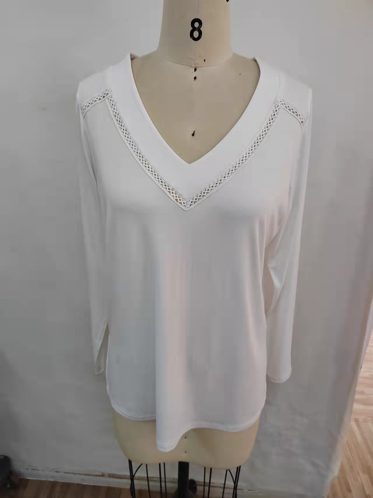Ladies' 95%viscose 5%spandex Knitted Pullover