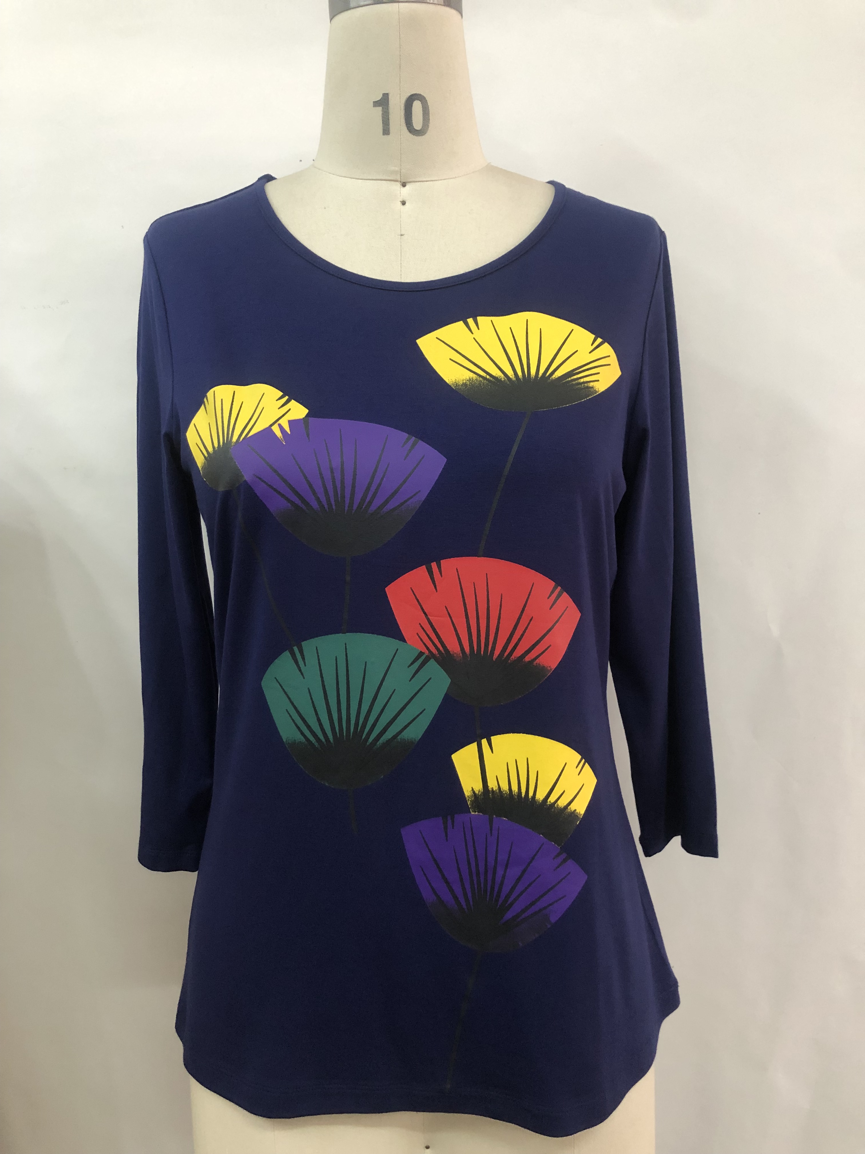 Ladies' 95%viscose 5%spandex Knitted Pullover
