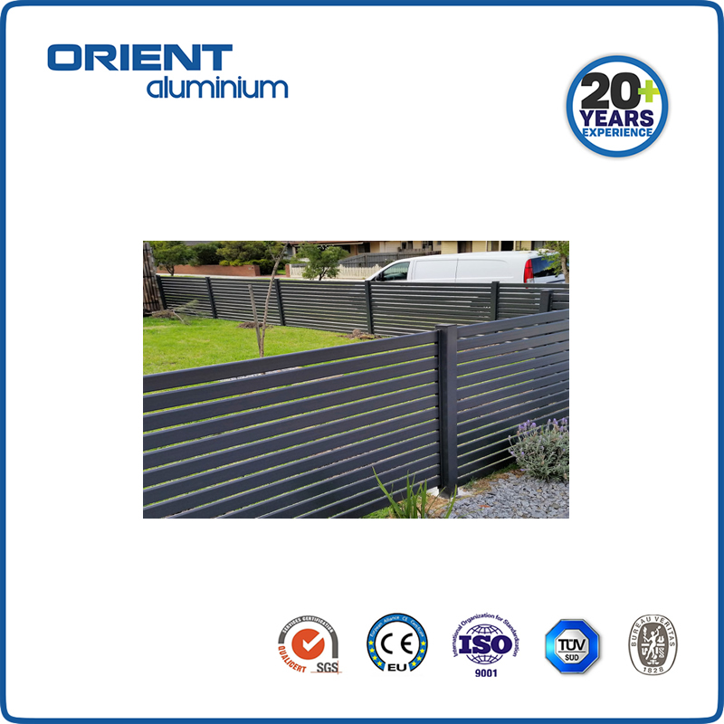 Custom High Quality Garden Aluminum Privacy Fence Screen Slat Fence