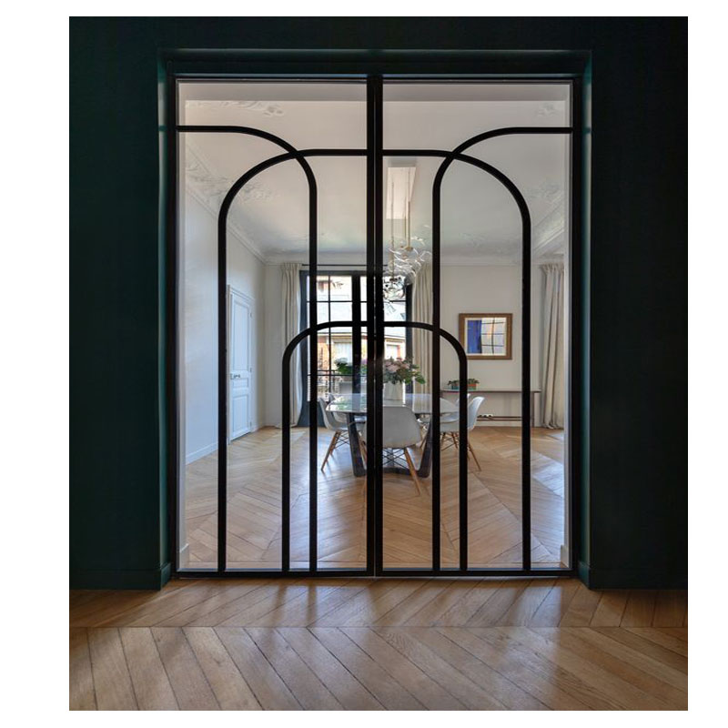 Pivot Metal Iron Entry Doors for House Exterior wrought iron door design