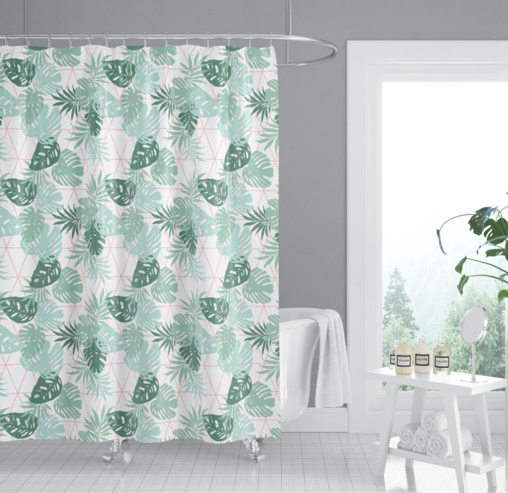 printed shower curtain