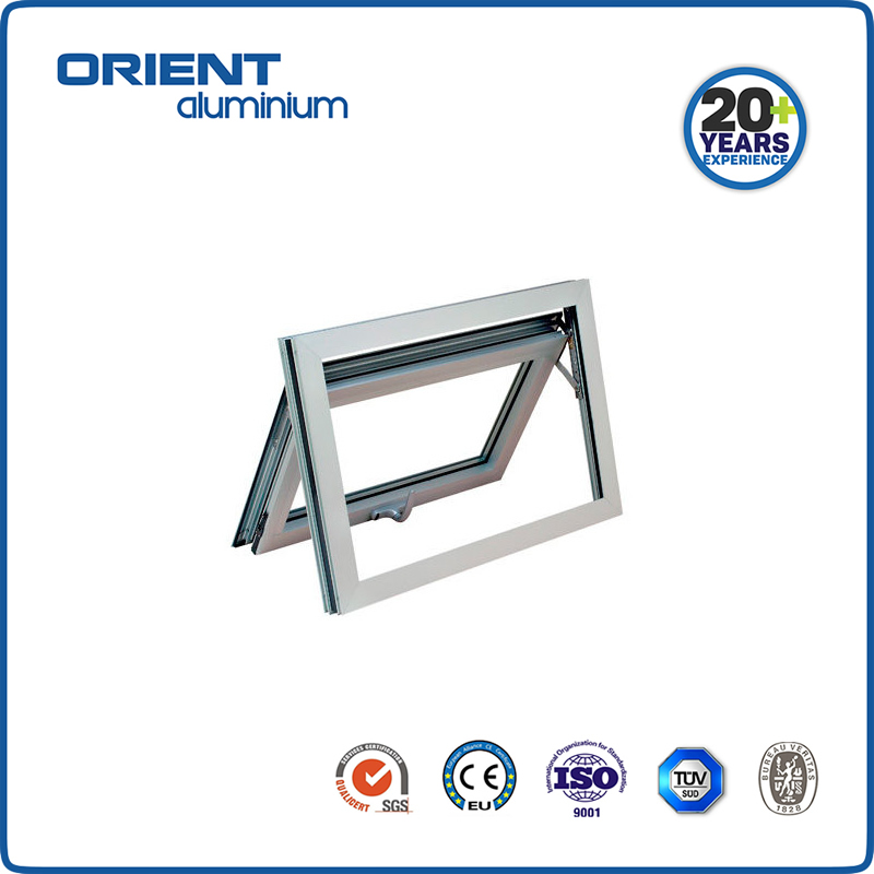 American style high security aluminum impact windows double tempered glazing