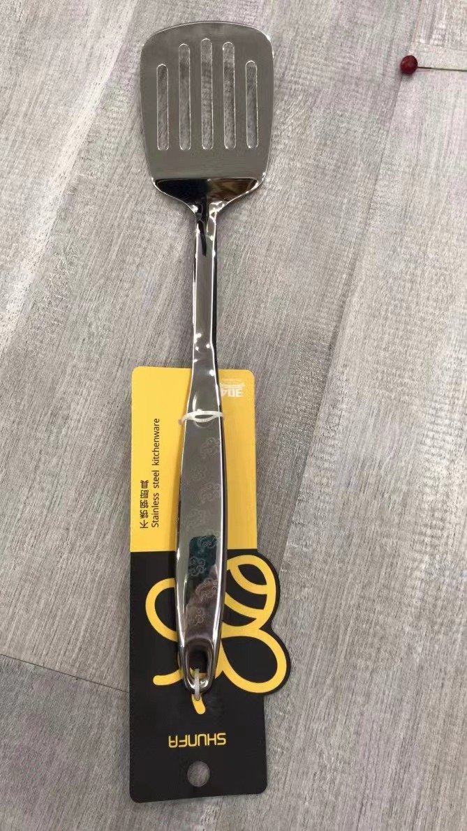 Stainless steel cooking shovel with hollow handle