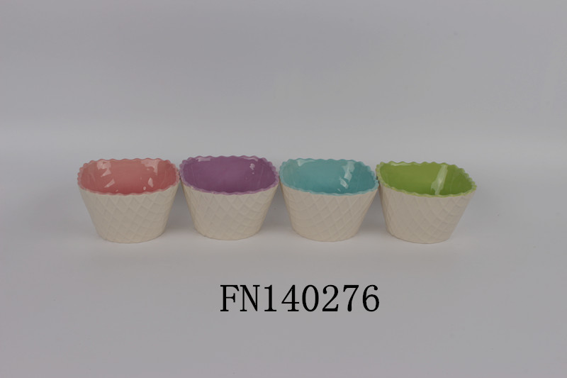 Ceramic ice cream bowl