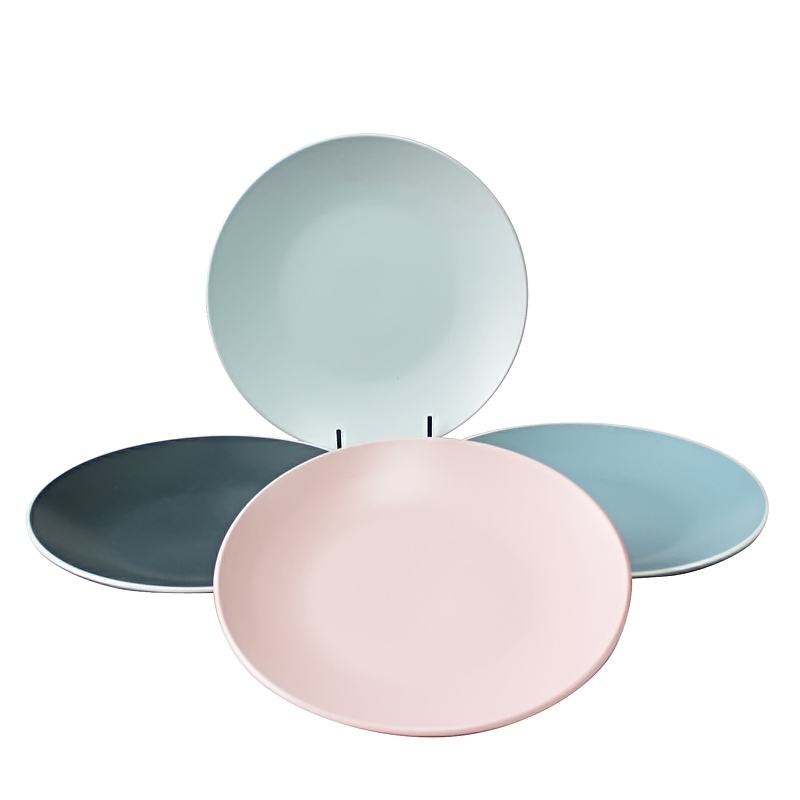 Matte color ceramic dinner plate