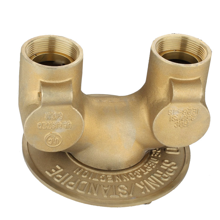 Slion 4 inch grooved 2.5*2.5 cast brass recessed straight body wall hydrant connection