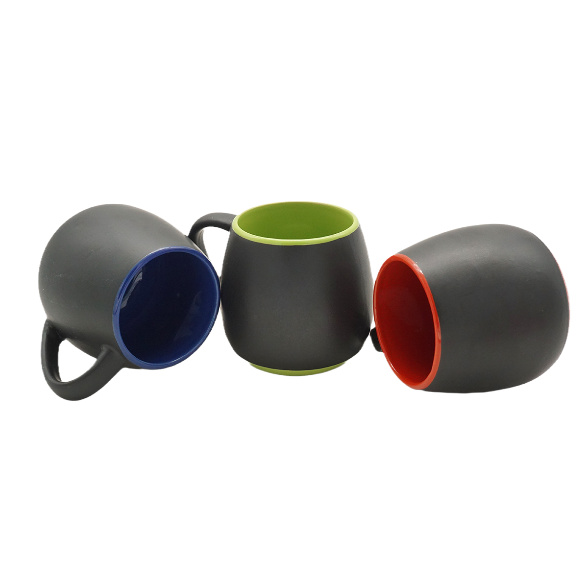 2tones color ceramic belly mug