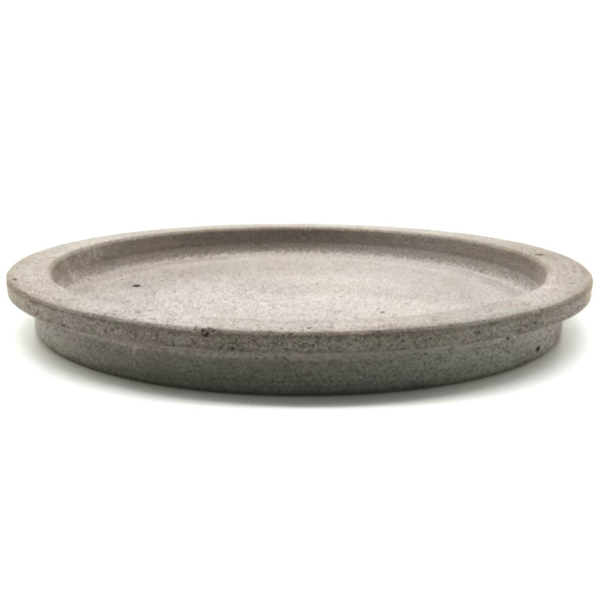 BBQ Steak Cooking Grill Stone Lava Rock Round Dia. 30 cm Grey Color