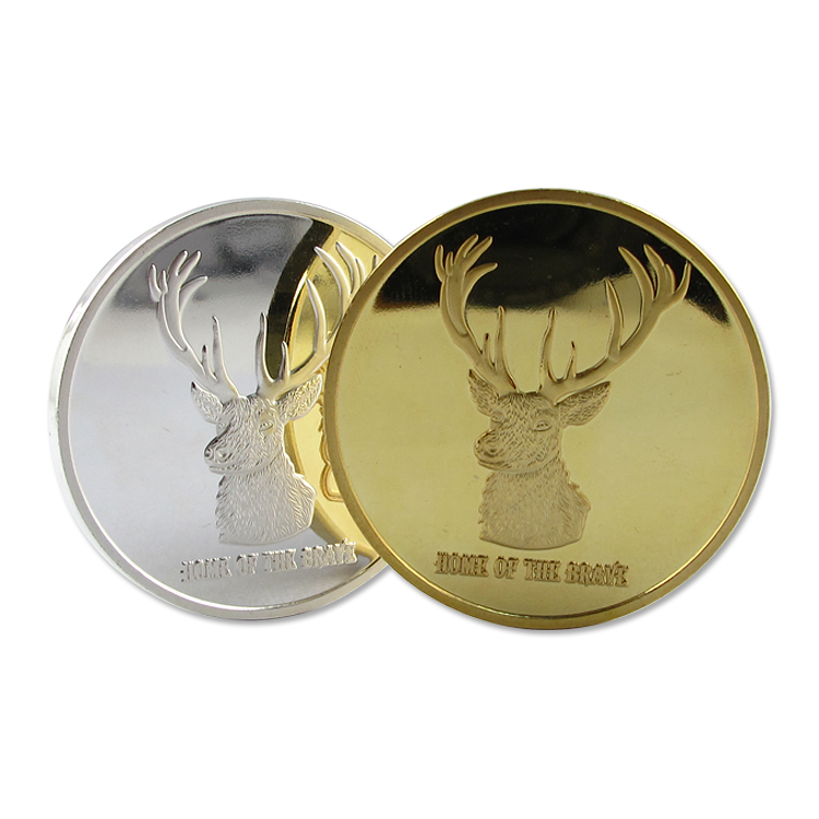 Special Silver Gold Plated Mirror Coin