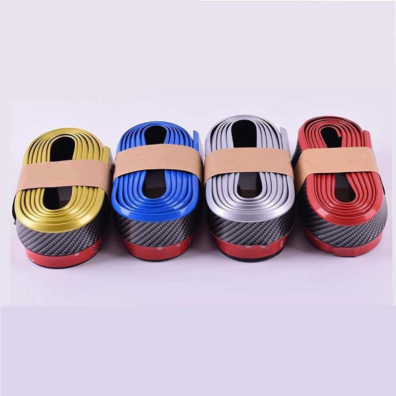 Anti scratch bumper car front lip samurai side skirt universal carbon fiber rubber front lips