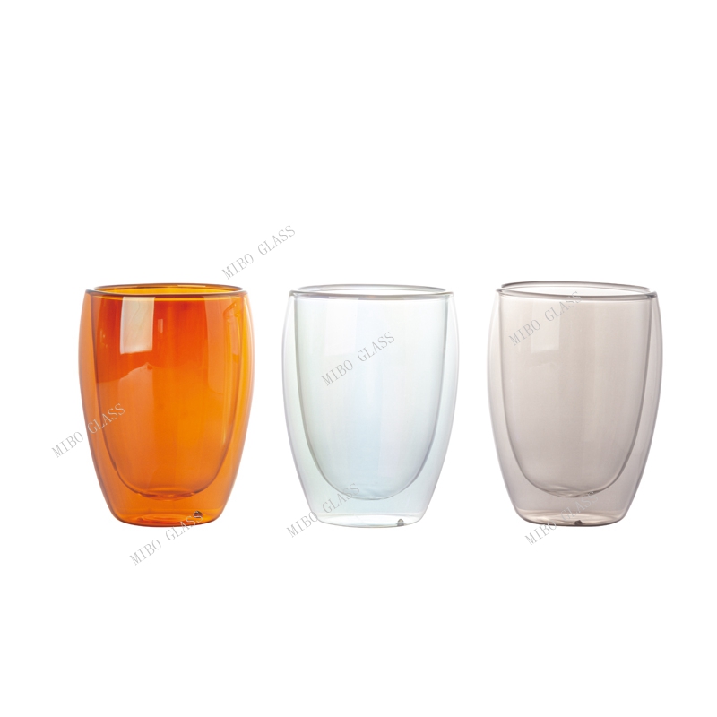 Double wall glass,Borosilicate double wall coffee glass