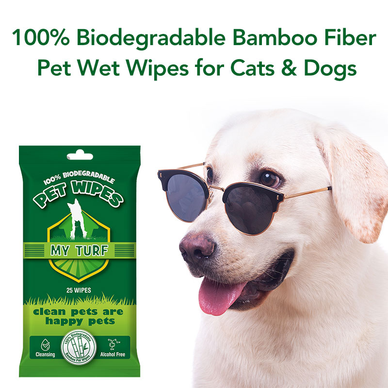 Biodegradable pet wipes