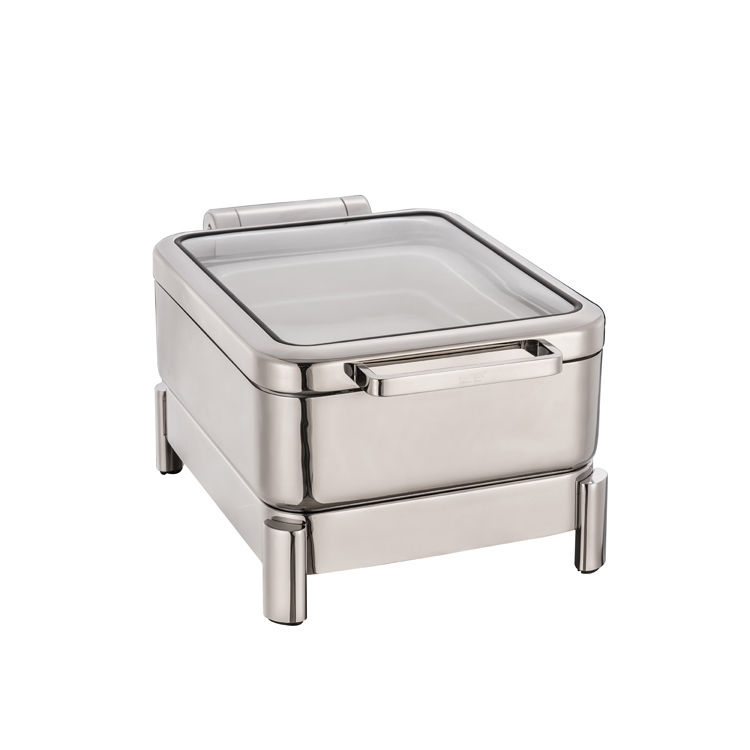Half Size Induction Chafer Set W/Glass Window Lid