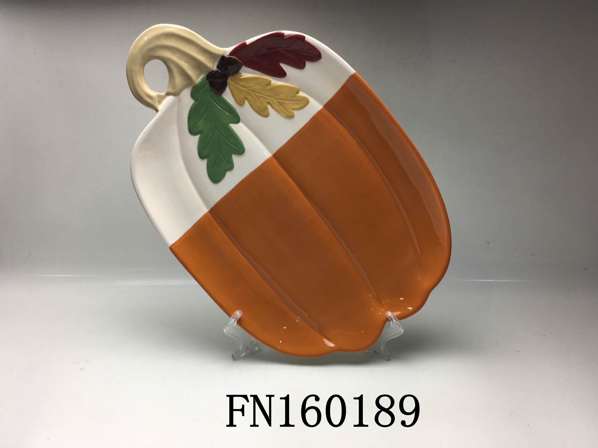 Ceramic pumpkin platter