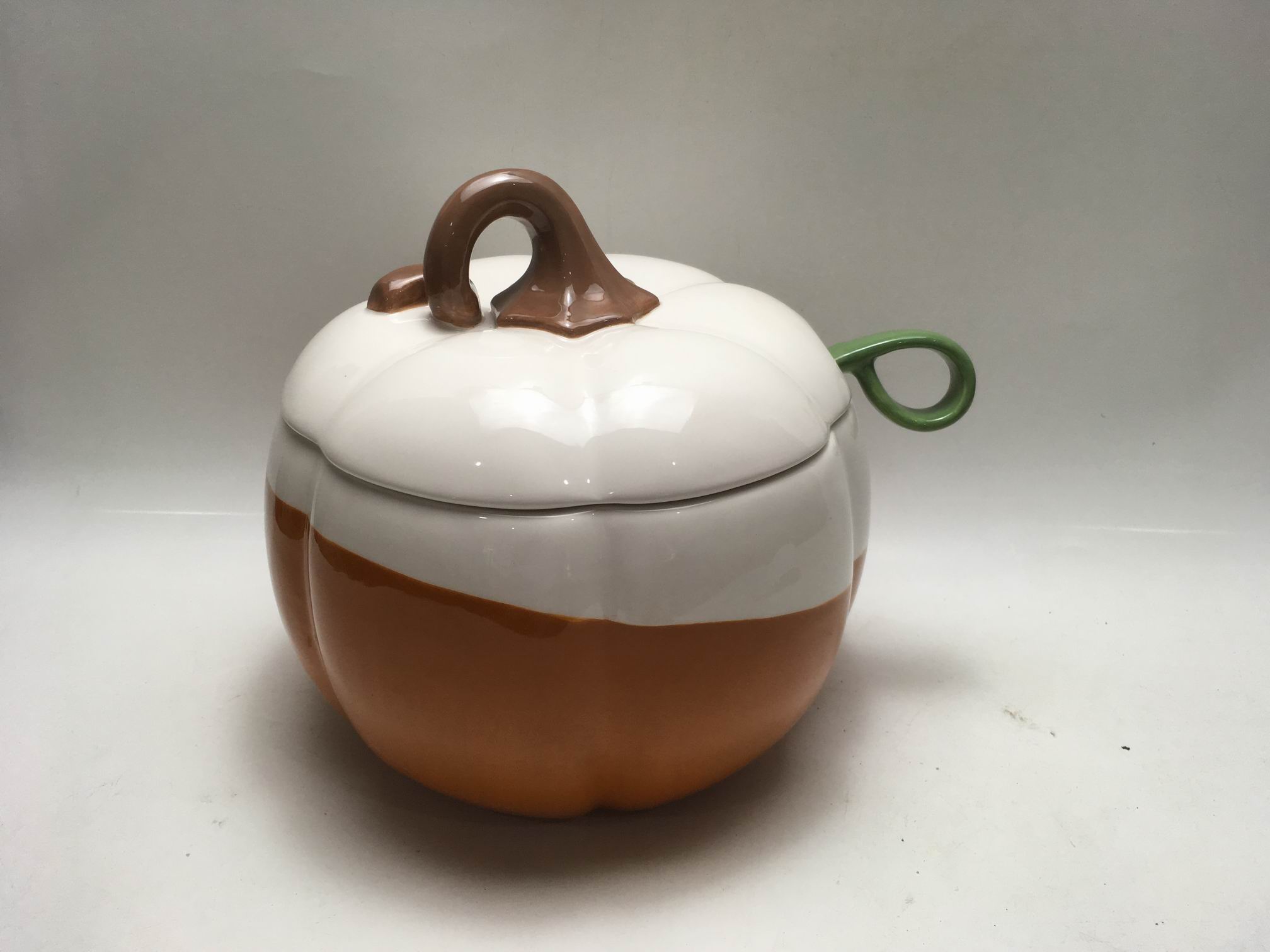 Ceramic pumpkin stockpot
