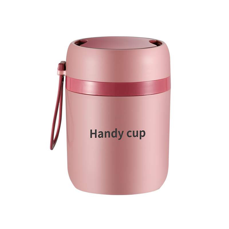 Stainless Steel Vaccum Keep Warm Soup Cup / Flask W/ Plastic Spoon
