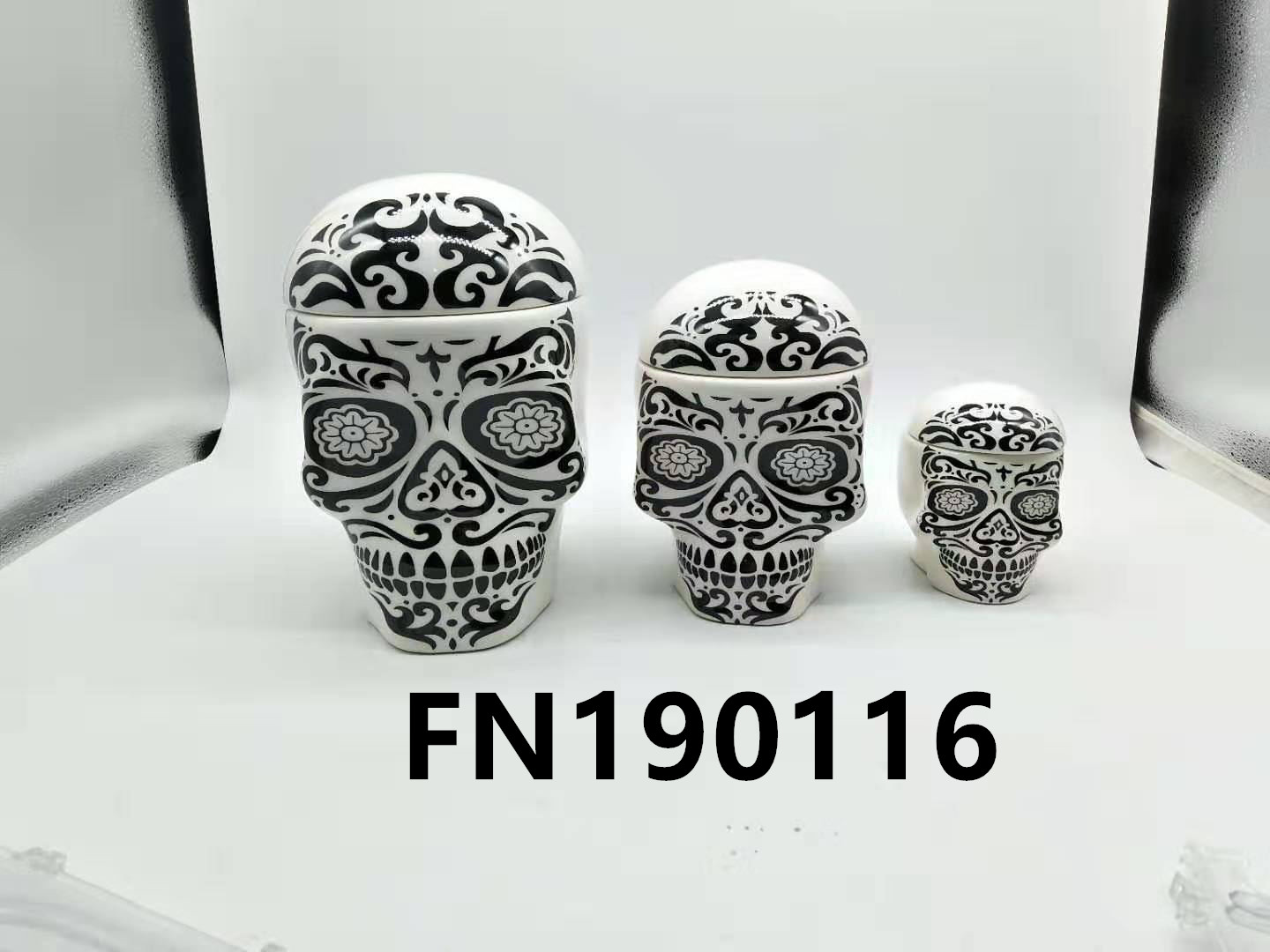 Ceramic Halloween set with three jars