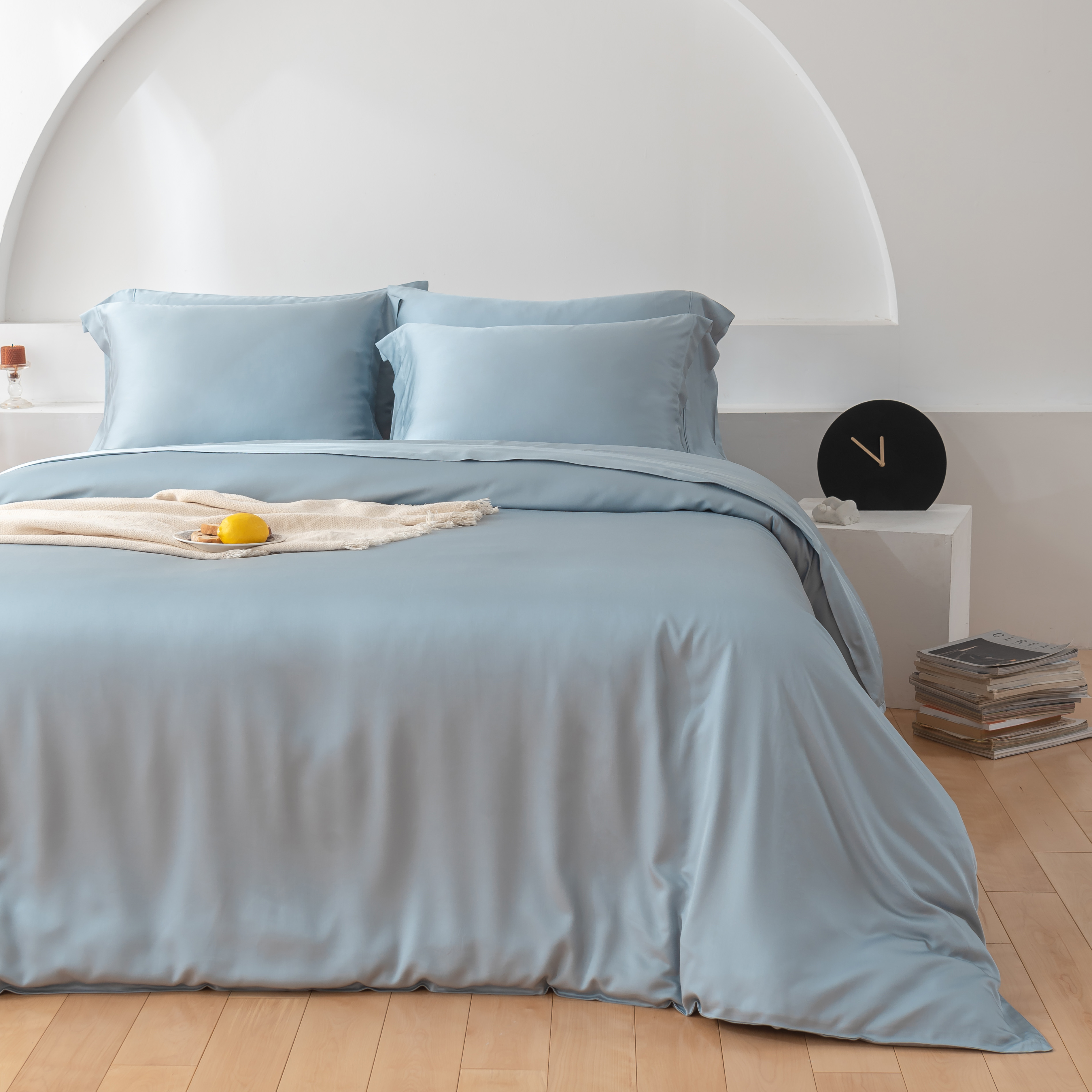 Wholesale soft and luxury bamboo bedding set and king size bamboo bed sheets