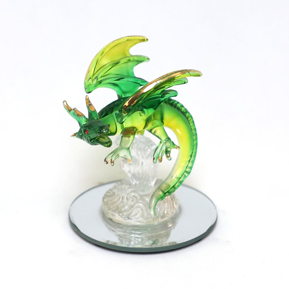 Western Dragon Glass Figurine | Fantasy Home Decor and Creative Gift | Hot-selling Collectible Item
