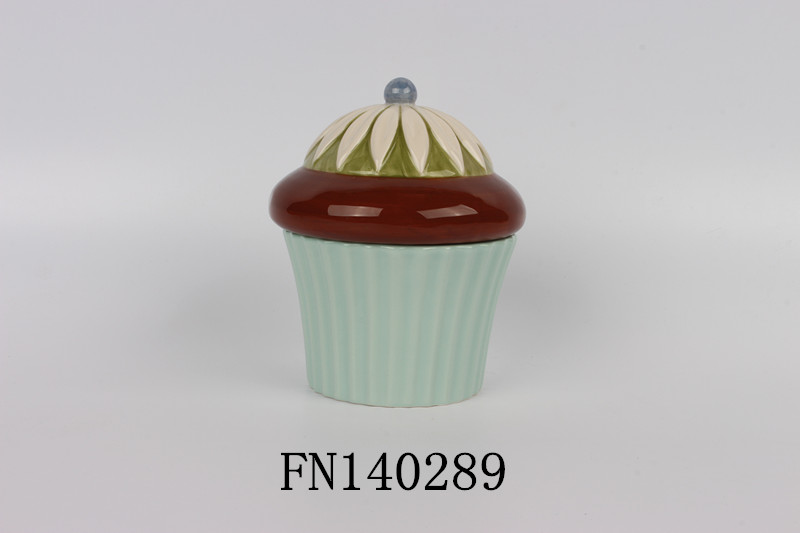 Ceramic ice cream jar