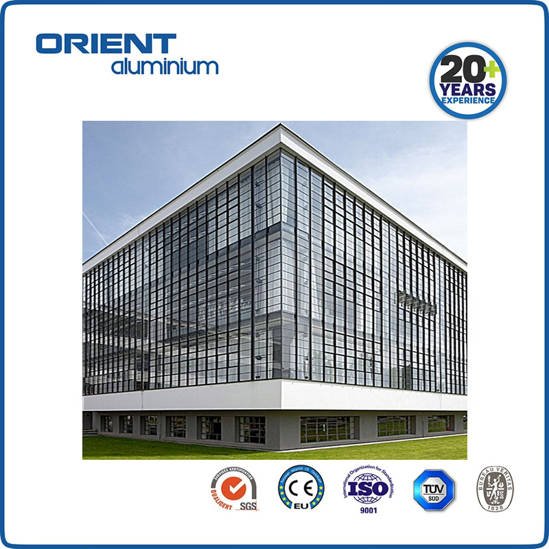 New style glass curtain wall window aluminium profile skyscraper